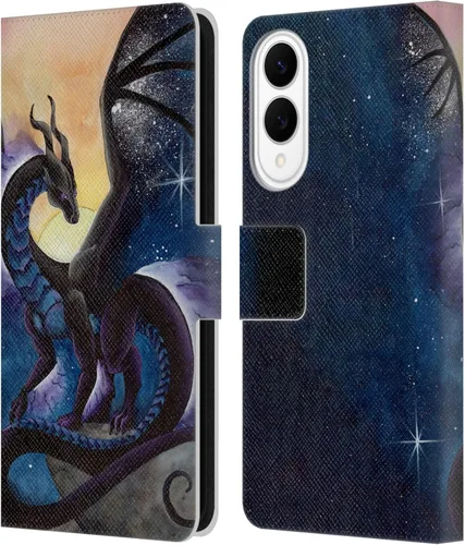 Vista 338 de Head Case Designs Officially Licensed Carla Morrow Galactic Entrancement Dragons Leather Wallet Case Compatible with Samsung Galaxy A07 4G