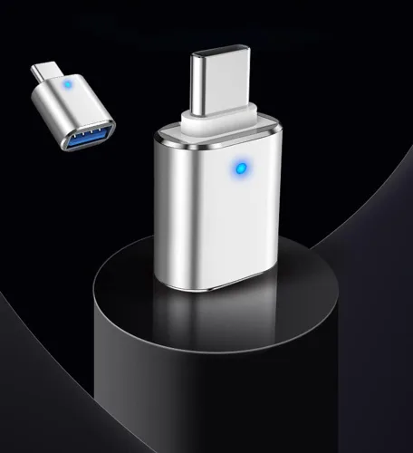 Vista 5 de Mepsies - Adaptador USB C a USB 3.0, paquete de 2, adaptador USB C, color plateado