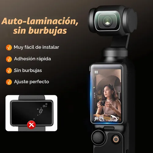 Vista 3 de AMAZEAR Protector de pantalla de lente para DJI Osmo Pocket 4/3/Xtra Muse (paquete de 6), Pocket4 Accesorios Protector de pantalla de vidrio