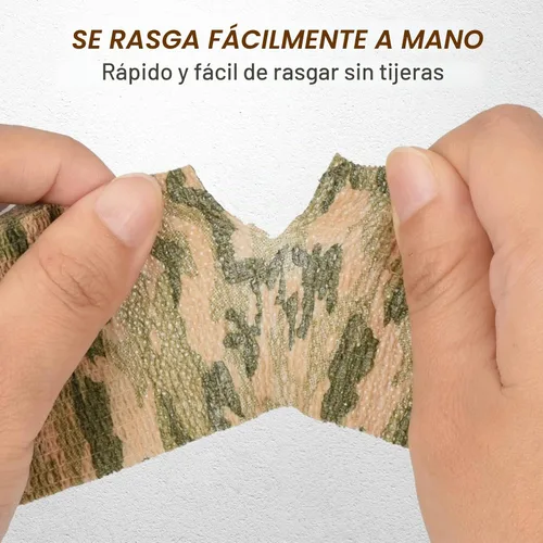 Vista 5 de 12 rollos de cinta de camuflaje de camuflaje de vendaje autoadhesivo de 2 pulgadas x 5 yardas, envoltura protectora de camuflaje autoadhesiva