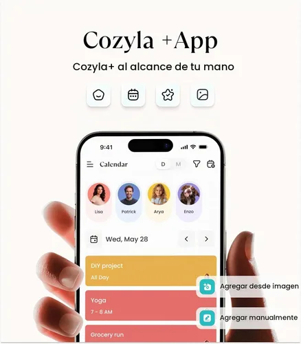 Vista 9 de Cozyla Calendario Plus 2: Calendario digital inteligente de 24" con Google Blanco 1080P