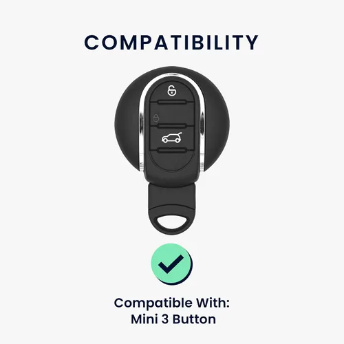Vista 2 de kwmobile Funda para llave compatible con Mini - Carbono