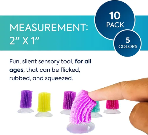 Vista 2 de BouncyBand Flick Sticks (10 piezas) – Juego de 10 colores surtidos – Herramienta sensorial, juguete antiestrés para niños y adultos – Perfecto