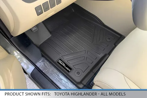 Vista 2 de SMARTLINER Juego de alfombrillas de 3 filas compatibles con Toyota Highlander 2014-2019