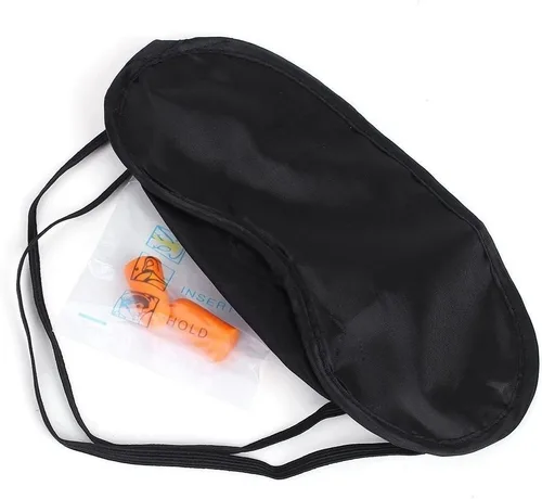 Vista 3 de AnHua 3 in1 Viaje Cuello Almohada Cojín Inflable Máscara de Ojos 2 Tapones de Oído Cómodo Viaje