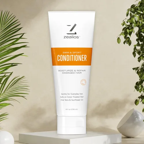 Vista 8 de Zealios Acondicionador Swim & Sport de 8 onzas – Acondicionador para el cabello sin sulfato, tratamiento capilar para nadadores y atletas