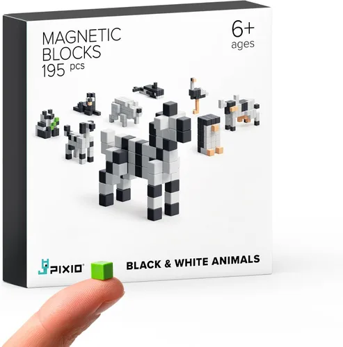 Vista 16 de PIXIO Mini Safari - Bloques magnéticos Juguetes de construcción en Pixel Art Style - Artes y manualidades Juguetes para niños - Bloques