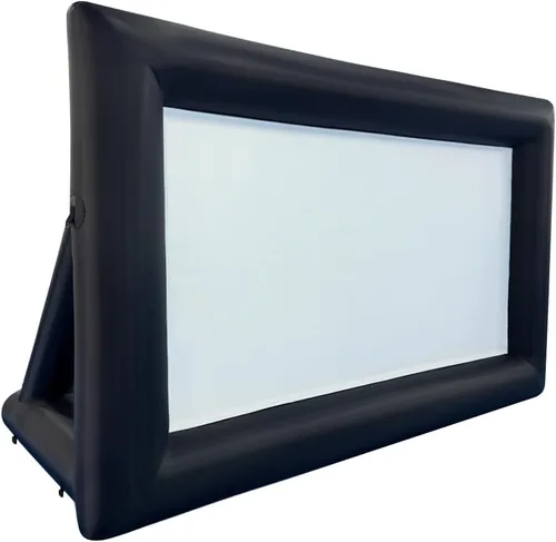 Vista 2 de Pantalla de proyector inflable para exteriores, pantalla de película con soplador de aire, pantalla de fácil configuración para patio trasero