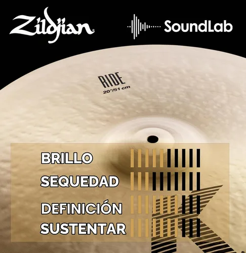 Vista 5 de Zildjian Serie K - Platillo ride de 20 pulgadas (50,8 cm)