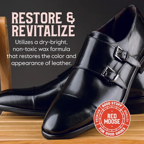 Vista 3 de RED MOOSE Esmalte líquido para zapatos, parte superior de esponja de 4 onzas para cuero, botas, zapatos de vestir