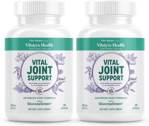 Vista 10 de VITAL NUTRITIVE Suplemento de apoyo articular para hombres y mujeres, glucosamina, MSM