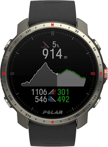 Vista 4 de POLAR Grit X Pro Titan - Reloj deportivo con GPS para exteriores de alta calidad, durabilidad militar, cristal de zafiro, monitor de frecuencia