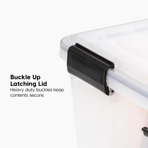 Vista 7 de IRIS USA, Inc. IRIS USA UCB-LDD Caja de almacenamiento de la intemperie, 74 qt, claro, 4 pack