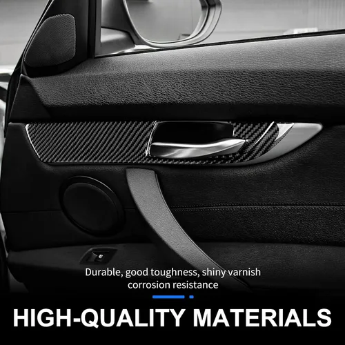 Vista 5 de Fibra de carbono, para BMW, marco de puerta interior de automóvil, calcomanía para BMW Z4 Roadster E89 2009 2010 2011 2012 2013 2014 2015 2016 2017