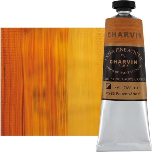 Vista 43 de Charvin Pintura acrílica profesional extrafina – verde absenta, tubo de 2.1 fl oz, pigmentos de triple fresado, resistente a la luz, pinturas