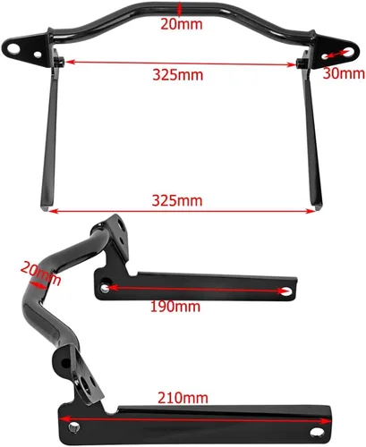 Vista 2 de Barra de soporte de luz de motocicleta, abrazadera de soporte de señal de giro para Harley Heritage Softail Fatboy 2002-2017, negro