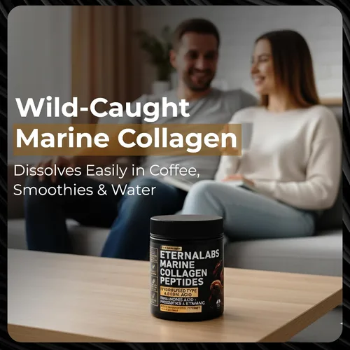 Vista 7 de Péptidos de colágeno en polvo para mujeres y hombres, 17.64 oz Colágeno hidrolizado tipo I y III con ácido hialurónico y vitamina C que apoya
