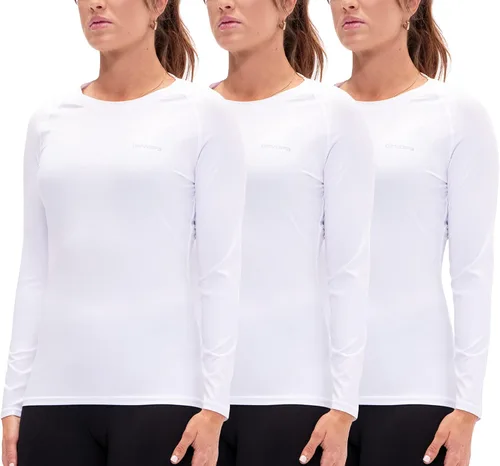 Vista 9 de DEVOPS Paquete de 3 camisetas de manga larga para mujer, camisetas de (3 unidades) Negro/Negro/Negro