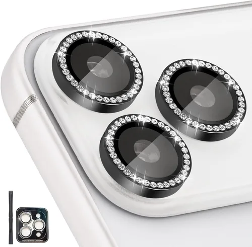Vista 15 de Protector de Lente de Cámara para iPhone 17 Pro/17 Pro Max, Protector de Cámara de Vidrio Templado Individual con Bandeja de Instalación Compatible