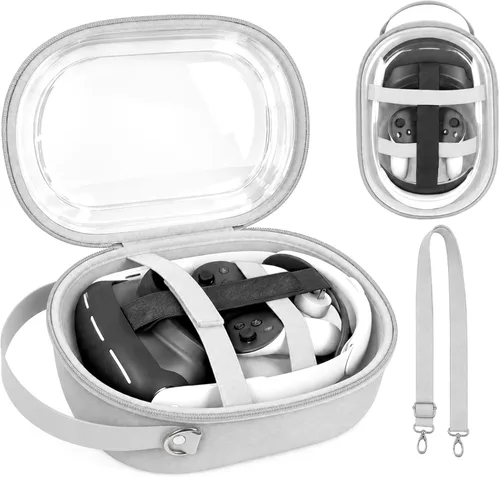 Vista 11 de Comecase - Funda rígida para auriculares Meta Quest 3S/3/Quest 2, color negro Pre-Cut Foam Fits Without Trimming, Stores Headset, Controllers and