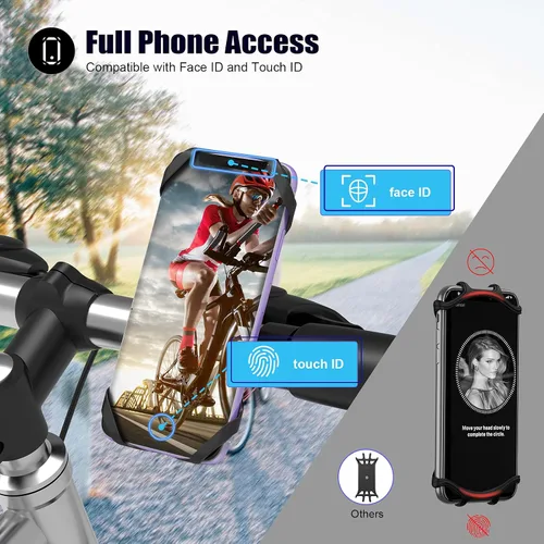 Vista 3 de Soporte Desmontable para Teléfono de Bicicleta, Soporte Universal para Teléfono Celular de Bicicleta y Motocicleta, Soporte para Teléfono