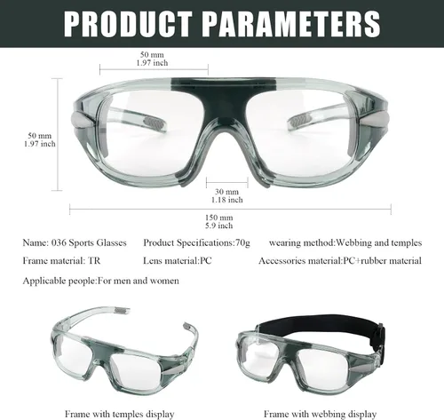 Vista 3 de Gafas deportivas de baloncesto con correa elástica para niños, gafas de fútbol