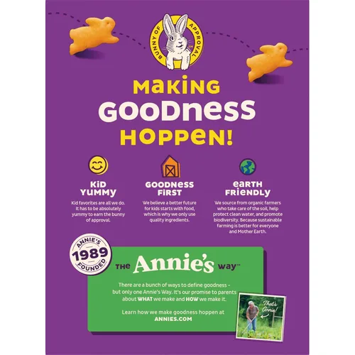 Vista 3 de Annie's Organic Cheddar Bunnies - Conejitos horneados de queso cheddar, Graham Snacks