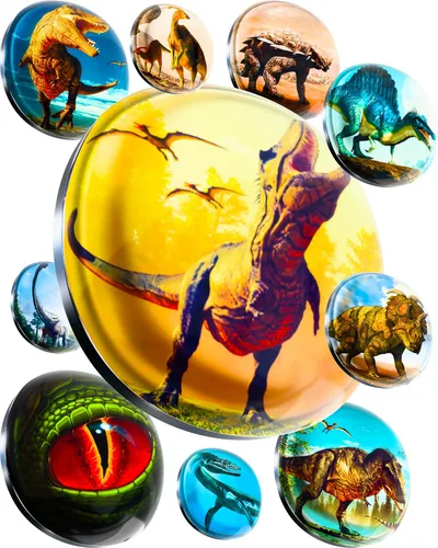 Vista 8 de Imanes de cristal súper lindos – Juego de multipack decorativo con agarre fuerte – Ideal para nevera, taquillas, fotos y notas