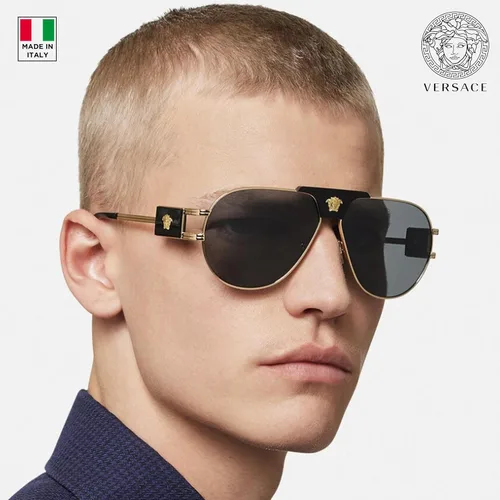 Vista 7 de Versace VE2252 MEDUSA PILOT Shape Gafas de sol con eSHADES Paquete de gafas de lujo
