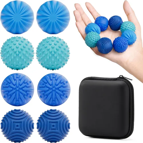 Vista 10 de luckdoor Bolas Magnéticas de Silicona Fidget para Adultos y Adolescentes, 4PCS Juguetes Sensoriales para Aliviar el Estrés para Autismo TDAH