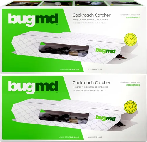 Vista 10 de BugMD Trampa para Cucarachas de Interior y Mata Cucarachas - Trampa Pegajosa para Insectos, Arañas y Grillos para el Hogar - Trampas de Pegamento