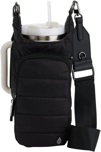 Vista 9 de WanderFull® Ranura con cremallera original HydroBag® HANDLE™ para mango, soporte para botella de agua cruzado manos libres y accesorios para vasos
