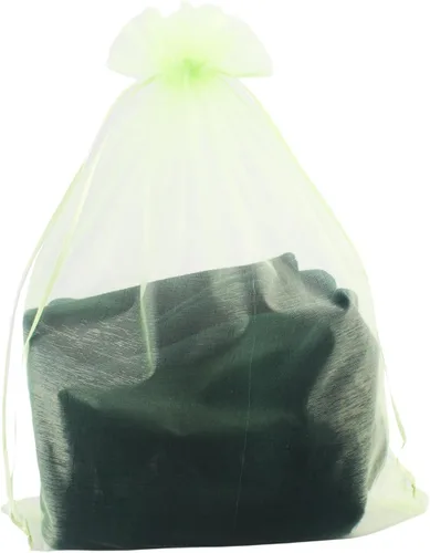 Vista 3 de 8 x 12 pulgadas 100 piezas bolsas con cordón de tela de organza bolsa de regalo de joyería bolsa de caramelo favores de boda B231 (verde manzana)