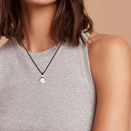 Vista 4 de COAI Collares con colgante de cuentas de piedra para parejas para él y ella, Piedra