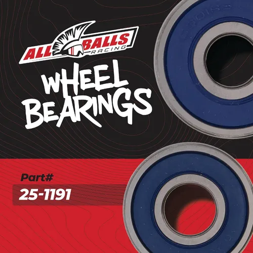 Vista 5 de All Balls Racing 25-1191 Juego de rodamientos para ruedas Compatible con/Reemplazo para Honda