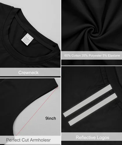 Vista 5 de Holure Paquete de 1 o 3 o 5 camisetas sin mangas para hombre, camisetas sin mangas de entrenamiento, camisetas atléticas para entrenamiento