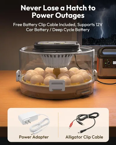 Vista 13 de 18 Egg Incubator for Hatching Eggs with Humidity & Temperature Control