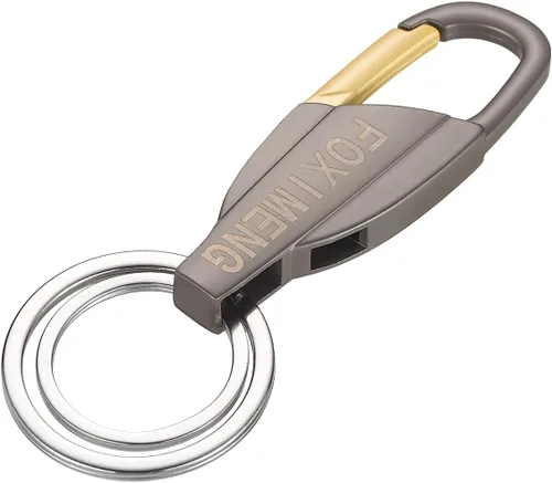 Vista 3 de Llavero para hombre, elegante llavero para hombres y mujeres, 2 piezas (pistola negra y plateada)