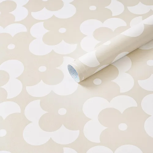 Vista 12 de Ismoon Papel tapiz autoadhesivo bohemio para despegar y pegar, papel de contacto geométrico negro y beige, 17.3 x 78.7 pulgadas, papel de pared