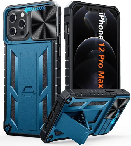 Vista 17 de FNTCASE for iPhone 11-Pro Phone Case: Military Grade Drop Proof Mobile Cover with Kickstand & Slide Rugged Shockproof Bumper Heavy Duty Protector