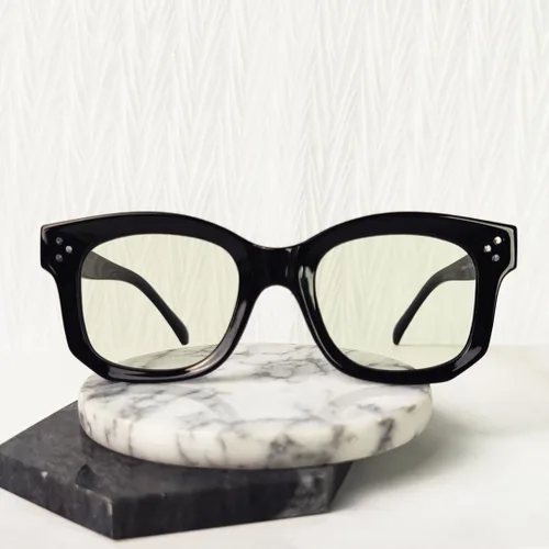 Vista 2 de Eyekepper Gafas de lectura para mujeres con bloqueo de luz azul, diseño retro, lectores de computadora - negro Negro-2002