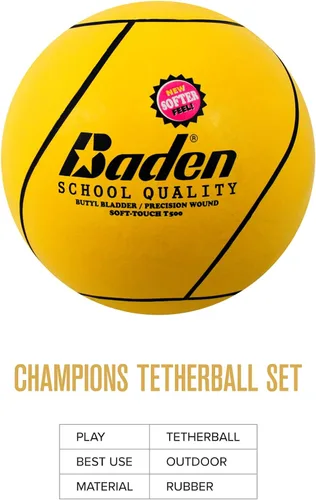 Vista 3 de Juego de Tetherball de Calidad Escolar Baden - Pelota de Tetherball de Toque Suave y Cuerda