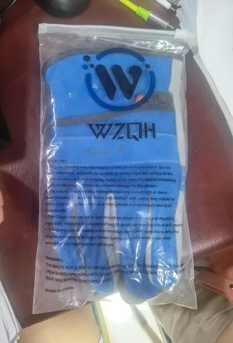 Vista 6 de Guantes de trabajo de cuero WZQH para hombres o mujeres. Guante XS para jardinería, soldadura Tig/Mig, construcción, motosierra, granja, rancho