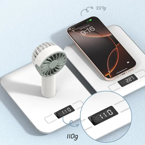 Vista 5 de MOVEX Mini ventilador de mano portátil recargable, 3 velocidades de refrigeración personal USB, ventilador de viaje ligero de bolsillo para verano