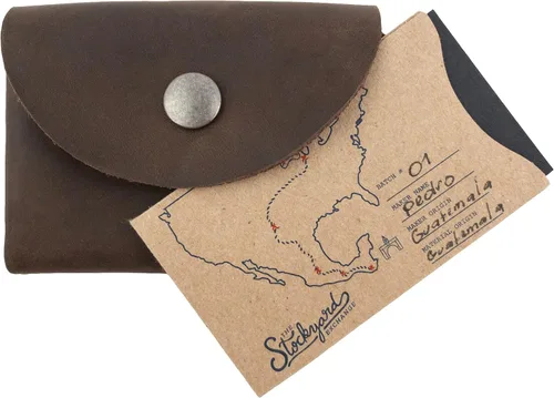 Vista 7 de Hide & Drink, Estuche para tarjetas de doble bolsillo hecho a mano de cuero de grano completo, soporte para identificación, cartera Minimalis