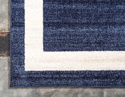 Vista 9 de Alfombra Unique Loom colección Del Mar - Maria (2,16 m x 3,05 m, Rectangular, Azul marino/ Marfil)