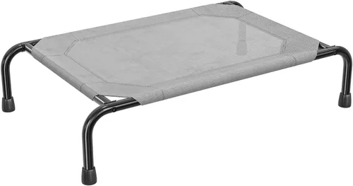 Vista 11 de Simple Trending - Cama elevada para perros para perros de tamaño grande, cuna elevada para mascotas al aire libre con cama de hamaca para mascotas