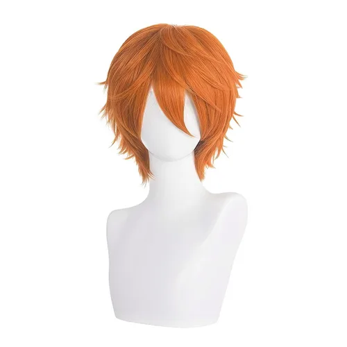 Vista 17 de COSPLAZA Peluca corta negra para cosplay con puntas esponjosas, resistente al calor, pelo sintético para emo Negro