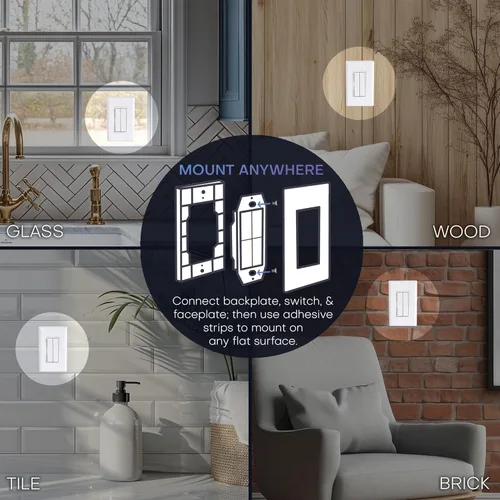 Vista 5 de RunLessWire Haga clic para Philips Hue – Interruptor de luz inteligente inalámbrico sin batería, rango de 30 pies – Funciona de forma nativa