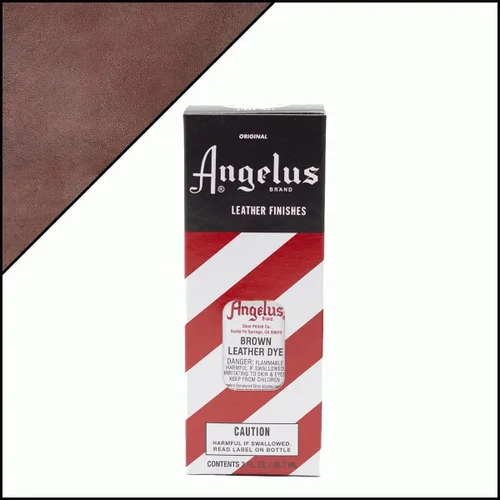 Vista 2 de Angelus Tinte para cuero, 3 onzas, flexible, tinte permanente para cuero, Dauber incluido, marrón
